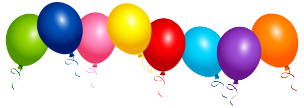 Воздушные шары на белом фоне