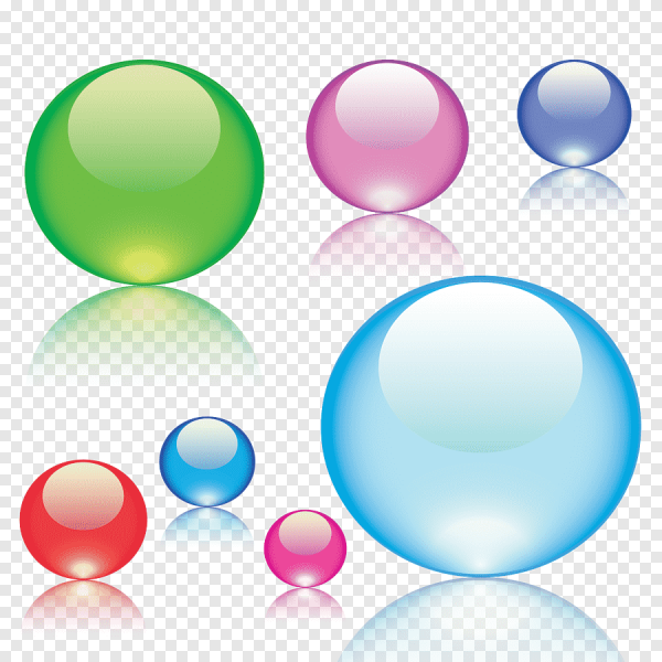 Воздушные шары на прозрачном фоне