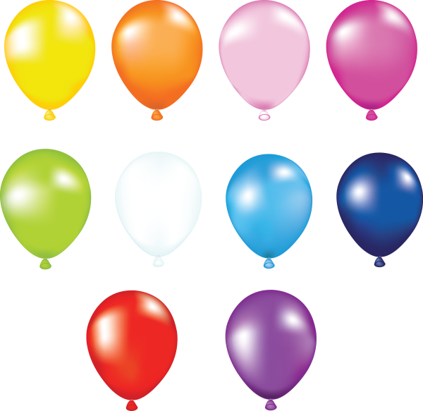 Шары на прозрачном фоне