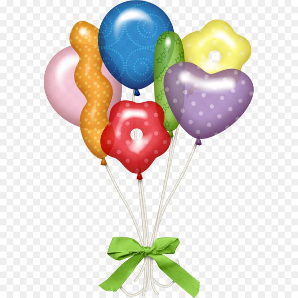 Связка шариков на прозрачном фоне