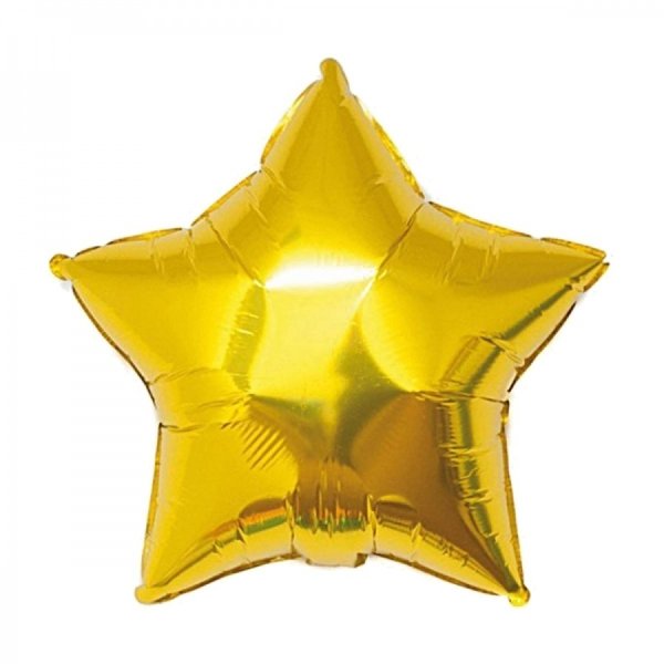 Фольгированная звезда 45 см золото серебро