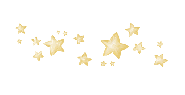 Золотые звезды на прозрачном фоне