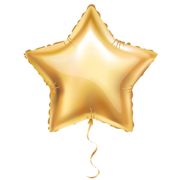 Воздушный шар звезда золото