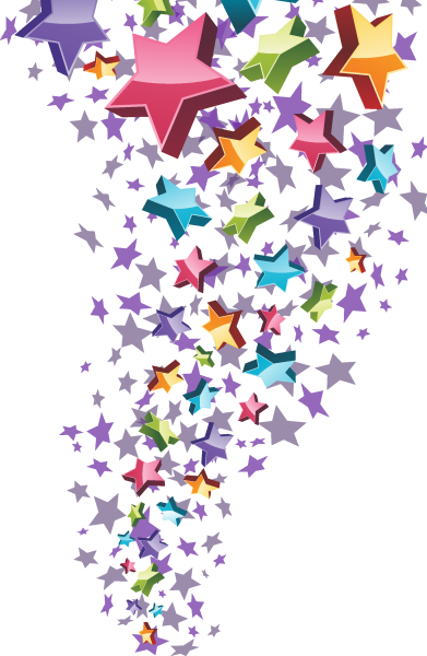 Россыпь звезд на прозрачном фоне