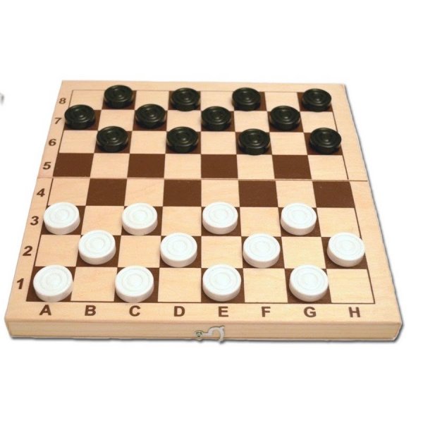 Шашки (пластик) с доской 300х150мм, поле 280х280, в