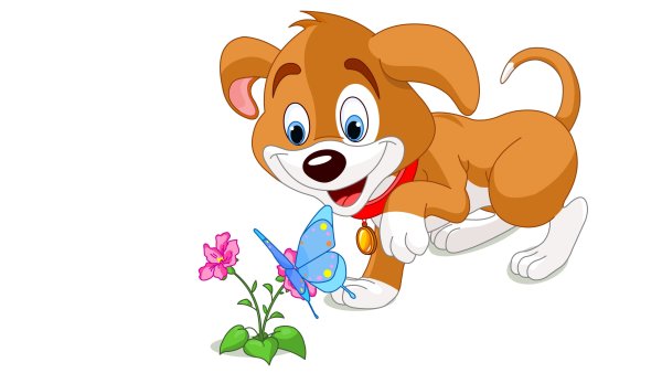 Щенок картинка для детей на прозрачном фоне