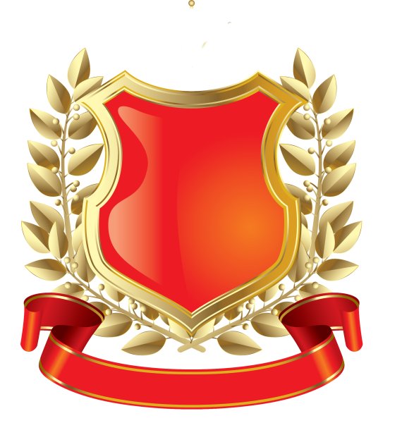 Геральдический щит с лентой