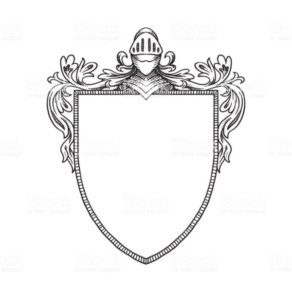 Геральдический щит на белом фоне