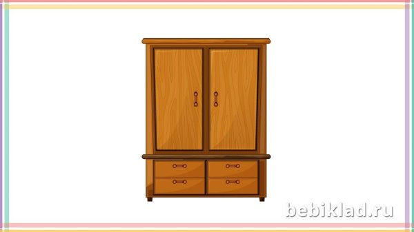 Открытый шкаф на прозрачном фоне