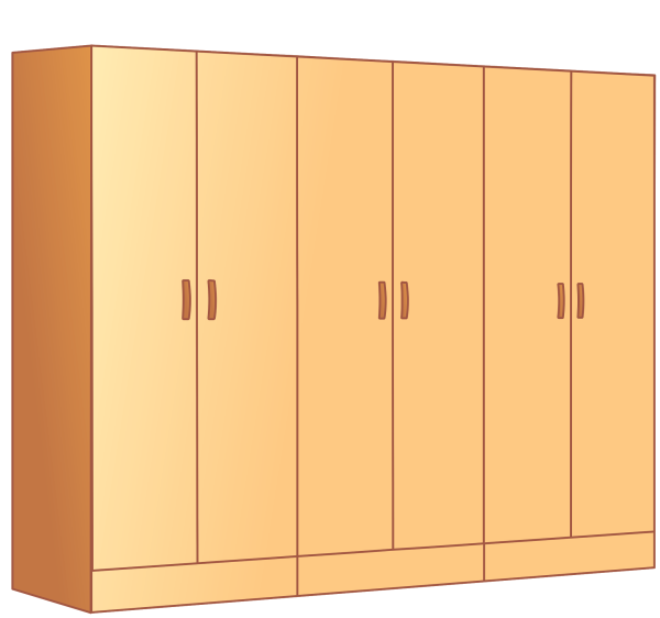 Шкаф на белом фоне