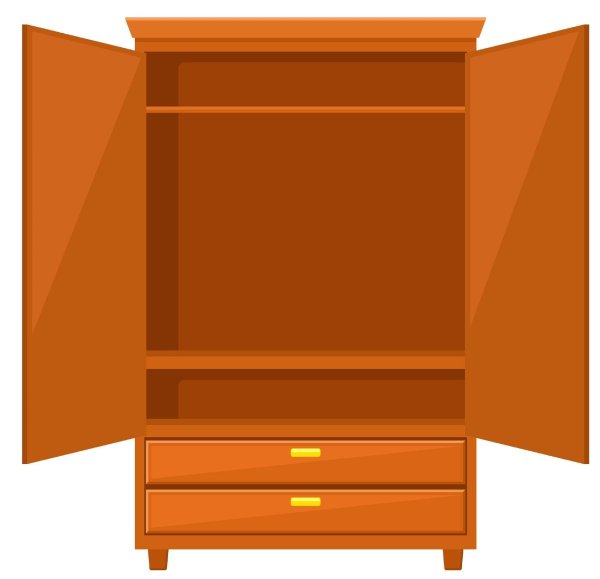 Шкаф мультяшный открытый