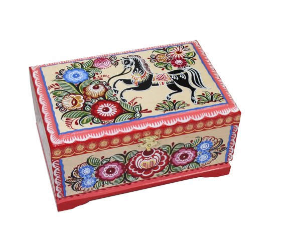Городецкая роспись шкатулка