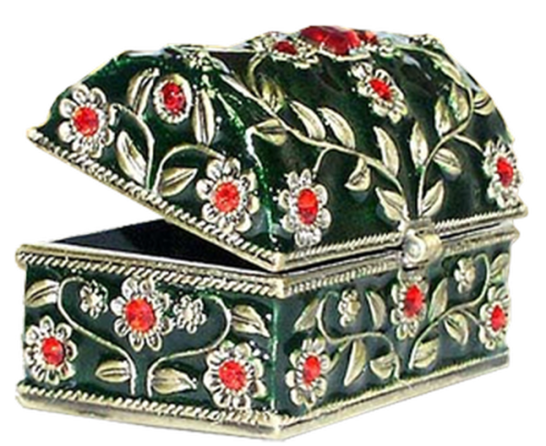 Старинная шкатулка на прозрачном фоне