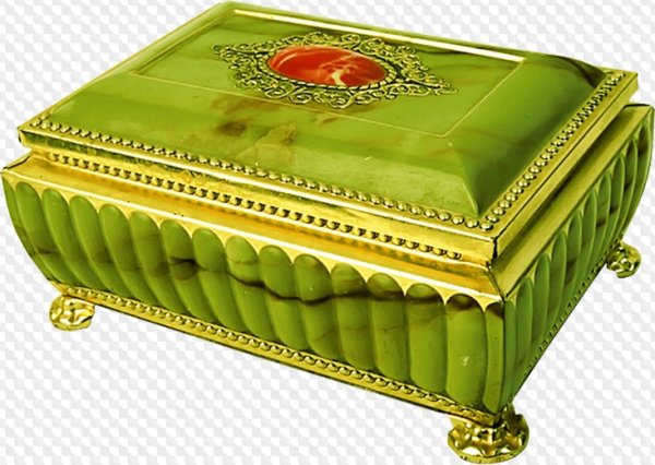Каменная шкатулка на прозрачном фоне