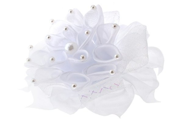 Белый бант на прозрачном фоне