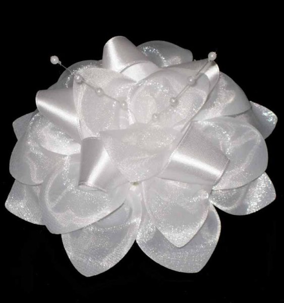 Бант школьный белый