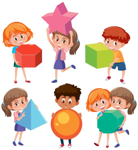 Геометрические фигуры вектор для детей