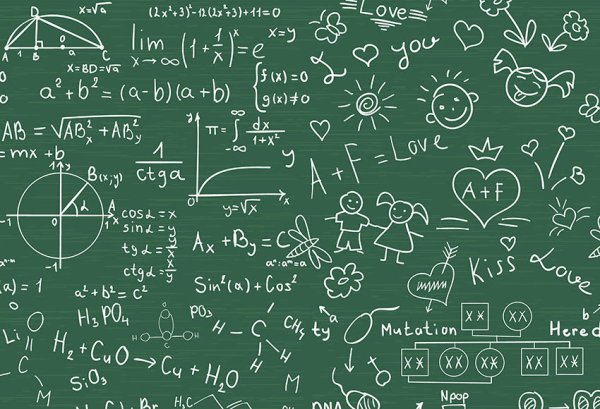 Школьная доска с надписями