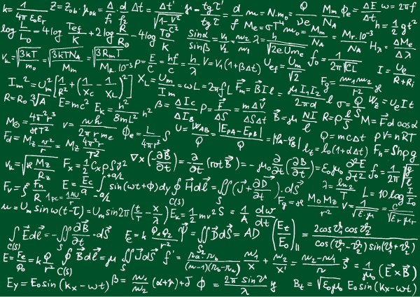 Фон Школьная доска с формулами