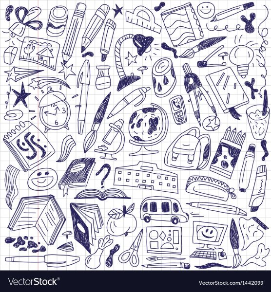 Фон школьные каракули