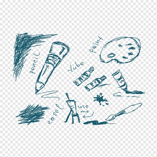 Каракули ручкой в тетради