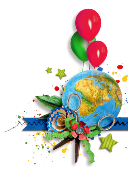 Школьный Глобус с цветами