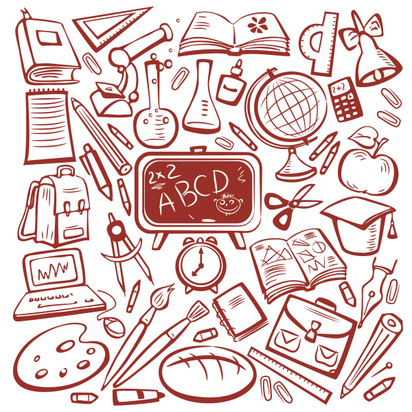 Векторные школьные принадлежности
