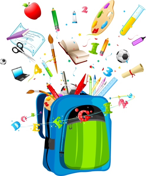 Векторные школьные принадлежности