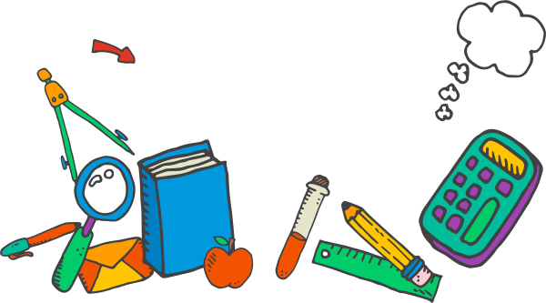 Школьный клипарт на прозрачном фоне