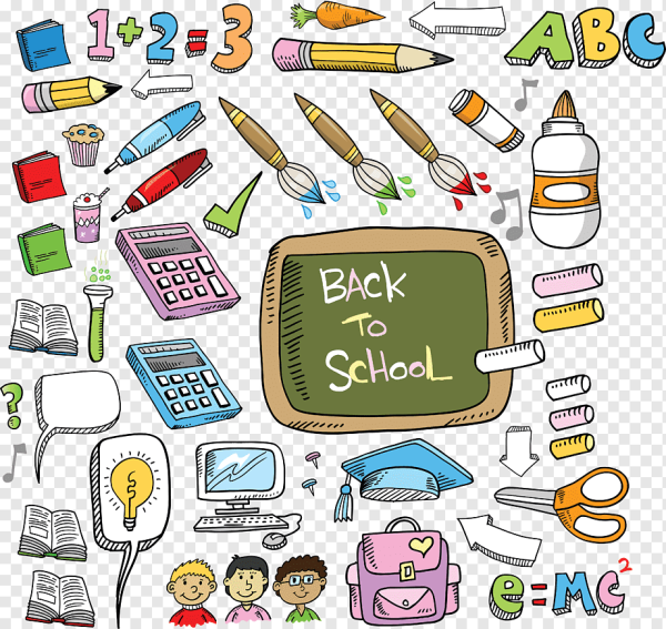 Векторные школьные принадлежности