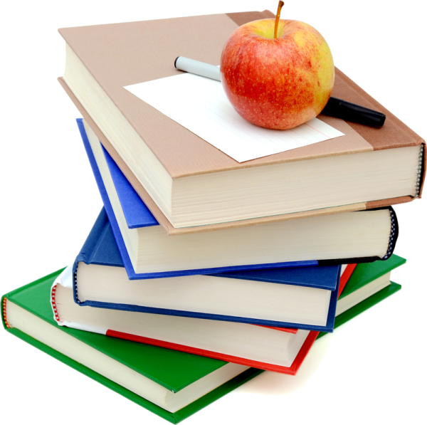 Стопка учебников и тетрадей