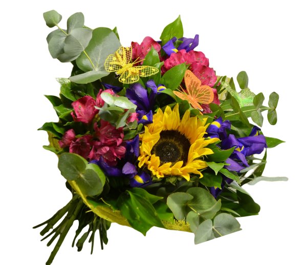 Букет на 1 сентября на белом фоне