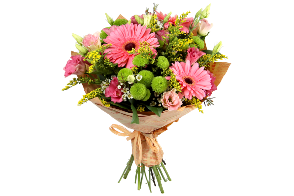 Небольшие букеты на белом фоне