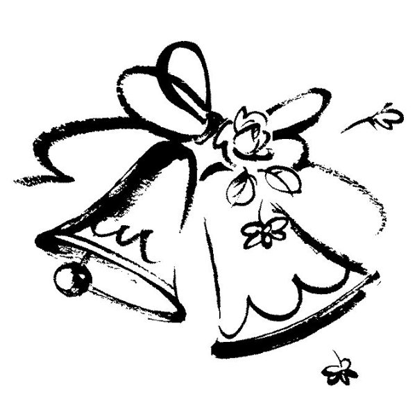 Мел школьный нарисован колокольчик