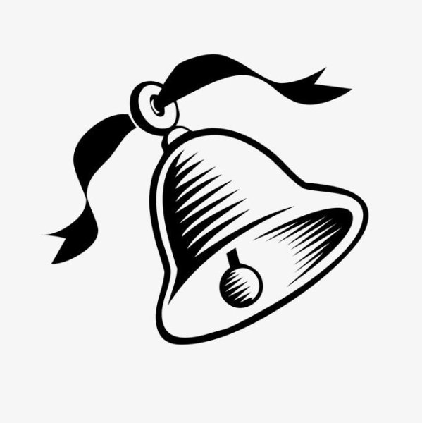 Колокольчик черно белый