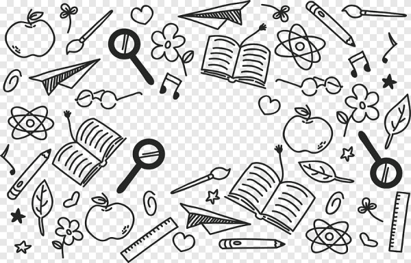 Паттерн школьные принадлежности