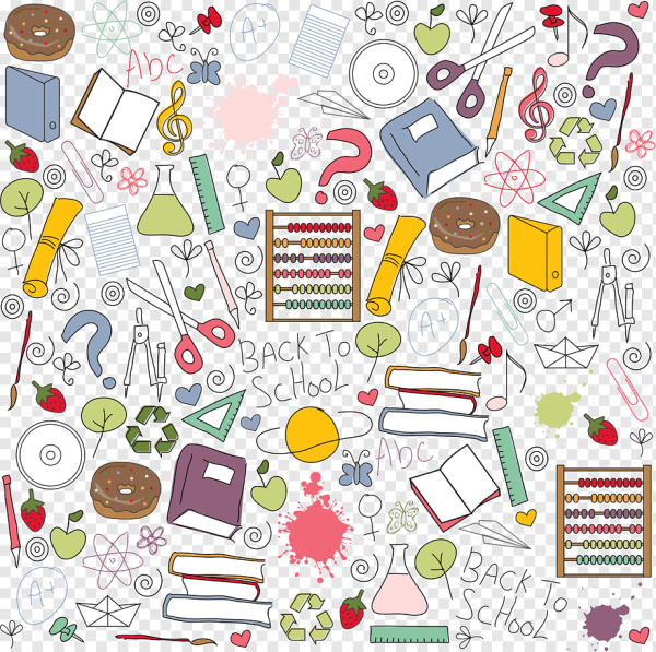 Паттерн школьные принадлежности