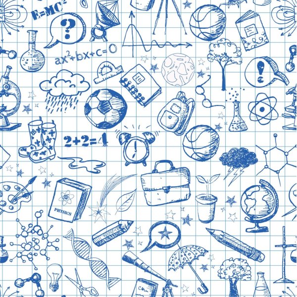 Бесшовный фон школа