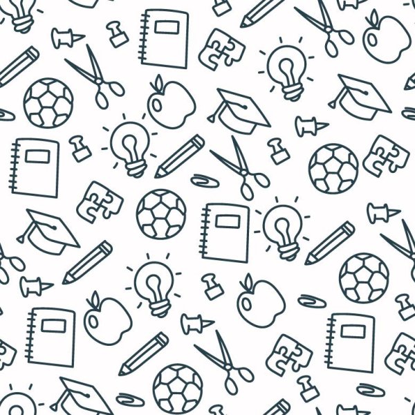 Паттерн школьные принадлежности