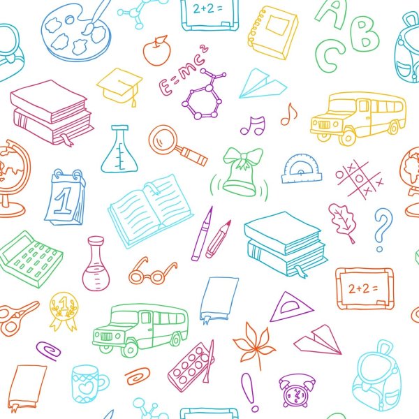 Бесшовный фон школа