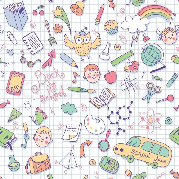 Школьный фон паттерн