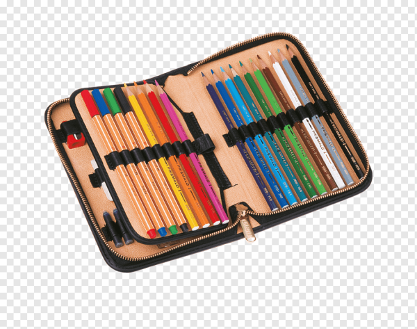 Пенал школьный на прозрачном фоне