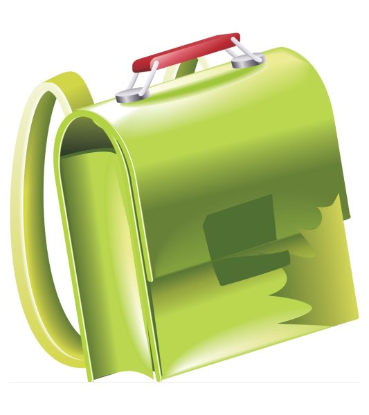 Школьный ранец на прозрачном фоне