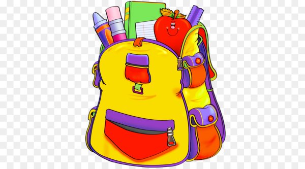 Школьный рюкзак на прозрачном фоне