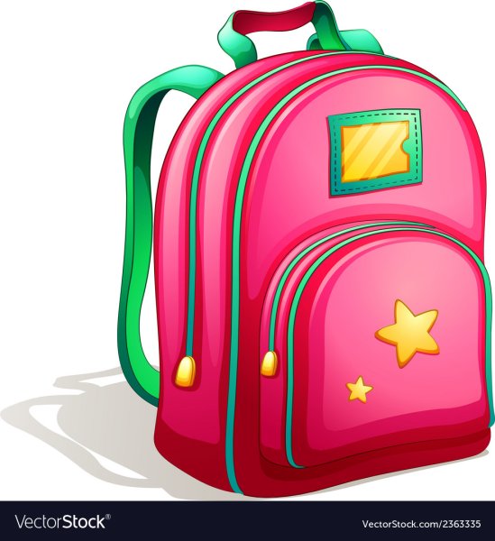 Школьный рюкзак на прозрачном фоне