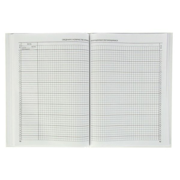 Классный журнал разворот