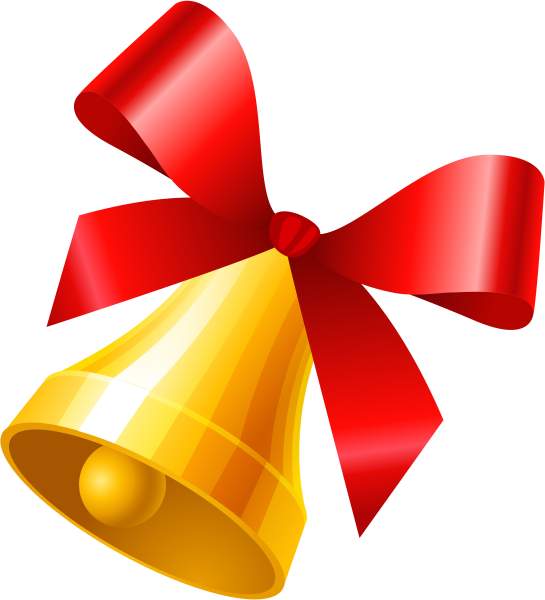 Школьный колокольчик на прозрачном фоне