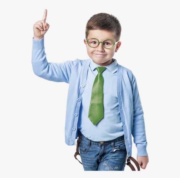 Школьник в очках