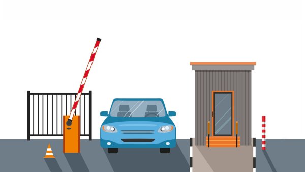 Шлагбаум рисунок