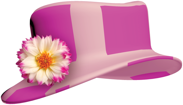 Женская шляпка на прозрачном фоне